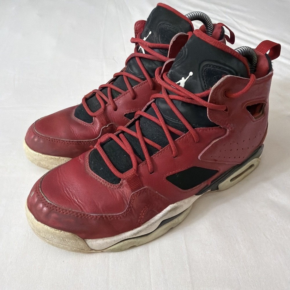 Nike Boys Air Jordan Flight Club 91‎ 555472-600 Red Basketball Shoes Sneakers 6Y